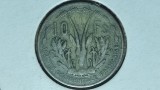 Africa de vest / occidentala franceza - moneda de colectie - 10 franci / francs 1956 - an unic de batere - in cartonas