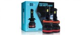 Set 2 LED-uri Auto H8 / H11 AutoREY&reg; Premium, 55w/bec , 20000 Lumeni, 6500K, AUTO, 12-24 Volti, CSP, Canbus, fara eroare de bec ars, Miez Cupru, Radia