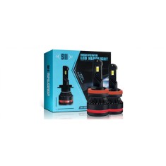 Set 2 LED-uri Auto H8 / H11 AutoREY&reg; Premium, 55w/bec , 20000 Lumeni, 6500K, AUTO, 12-24 Volti, CSP, Canbus, fara eroare de bec ars, Miez Cupru, Radia
