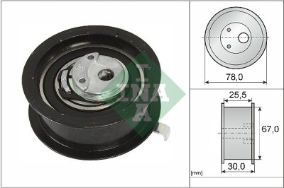 INA 531 0251 30 rola intinzator,curea distributie foto