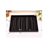 Cumpara ieftin Tava Depozitare Bijuterii: Lanturi, Bratari - Lemn, Catifea Neagra, 35x24x3.5cm