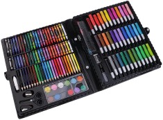Set creativ de papetarie pentru copii / adulti, instrumente de colorat, pentru pictura, desen, accesorii 150 de piese, 3 ani+