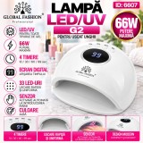 Lampa LED/UV G2 pentru uscat unghii, Global Fashion, 66W, display, timer, alba
