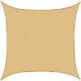 Plasa de umbrire impaturita 3x3 metri, densitate 180g/mp, crem, 4 inele, DSH, 241307