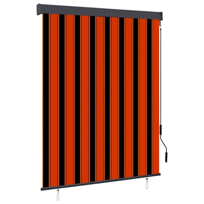 Jaluzea tip rulou de exterior, portocaliu si maro, 140 x 250 cm