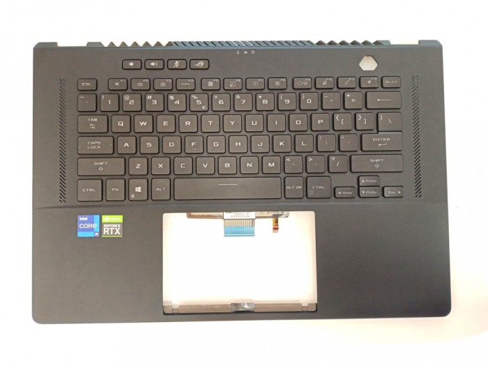 Carcasa superioara cu tastatura palmrest Laptop, Asus, ROG Zephyrus M16 GU603, GU603HM, GU603HR, GU603HE, GU603ZW, GU603ZX, GU603HM, cu iluminare, lay