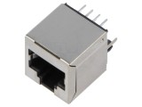 Conector RJ45 soclu PIN 8 Cat 6 ecranat 8p8c THT