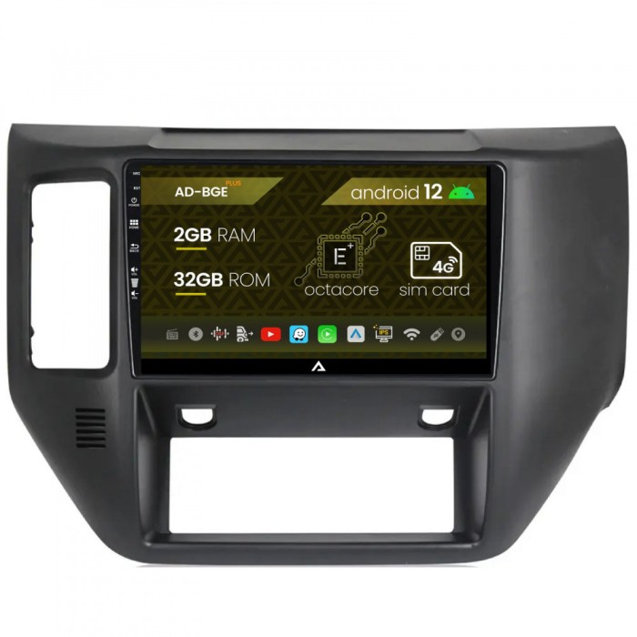 Navigatie Nissan Patrol (2004-2012), Android 12, E-Octacore 2GB RAM + 32GB ROM, 9 Inch - AD-BGE9002+AD-BGRKIT166V2
