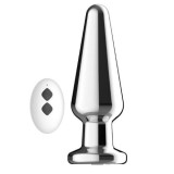 Dopuri cu vibratii - Toosh Dop Anal Vibrator din Metal cu Telecomanda 10 Viteze de Vibratie
