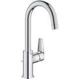 Baterie lavoar monocomanda L, cu pipa pivotanta, cu ventil pop-up, crom, Grohe BauEdge