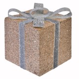 Ornament Crăciun, Spumă, Bej/Argintiu, 13x13x15cm