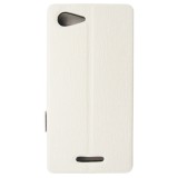 Husa tip carte cu stand crem (cu decupaj frontal) pentru Sony Xperia E3 (D2203, D2206, D2243, D2202)