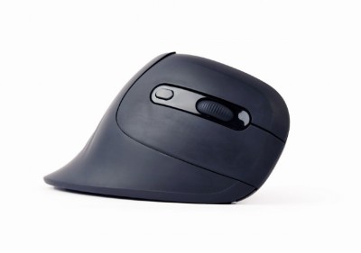 MOUSE GEMBIRD, PC sau NB, wireless, 2.4GHz, optic, 1600 dpi, butoane/scroll 6/1, vertical, negru, &amp;quot;MUSW-ERGO-03&amp;quot; (timbru verde 0.18 lei) foto