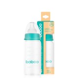 Biberon din Sticla Anticolici BABOO - Gat Stramt, 120 ml, 0 luni+ NEW