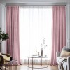 Draperie din catifea blackout cu rejansa din bumbac tip fagure, Madison, 200x240 cm, densitate 700 g/ml, Queen Pink, 1 buc