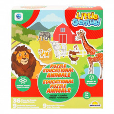 Puzzle educational cu animale, Smile Games, 36 piese