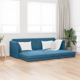 VidaXL Sofa Pat 2 &icirc;n 1 Albastru 213x144x60 cm Catifea