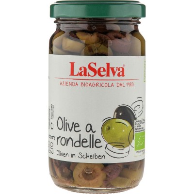 Masline Verzi si Negre Felii in Saramura Bio 210 grame LaSelva foto