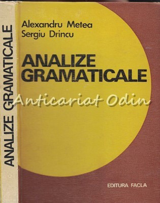 Analize Gramaticale - Alexandru Metea, Sergiu Drincu foto