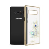 Husa Kingxbar pentru Samsung Galaxy Note 8 design Cristale Swarovski, Plastic, Carcasa, Auriu, Negru, Roz