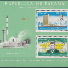 PANAMA, KENNEDY SPACE - BLOC + SERIE COMPLETĂ MNH (2 FOTO)