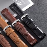 Cumpara ieftin Curea Piele de Vițel pentru Swatch IRONY &ndash; 23 mm &ndash; Model Bambus &ndash; Negru, Maro,