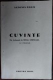 ANTONIA POZZI: CUVINTE/1941/trad.&amp;prez.MIHAIL CHIRNOAGA/DEDICATIE/ex nr 86/100hc