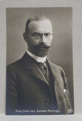 PRINTUL ERNST VON SACHSEN MEININGEN , CARTE POSTALA ILUSTRATA , MONOCROMA, NECIRCULATA , PERIOADA PRIMULUI RAZBOI MONDIAL foto