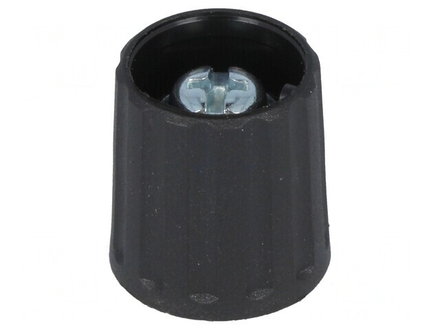 Buton Rotativ Poliamidă Negru 6mm 15mm