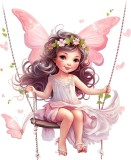 Sticker decorativ, Mica Printesa, Roz, 72 cm, 1268STK-4