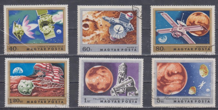 A12 S4 7 - Timbre foarte vechi - Ungaria - cosmos - statii spatiale