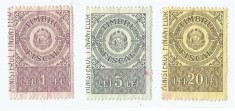 *Romania, lot 1064 cu 3 timbru fiscale generale, 1966, NG