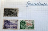 Lot Timbre Guadelupa 1928-1947 - Peisaje Exotice, Rivi&egrave;re Sens, Fructe de Cacao - MNH/Ștampilate -GB