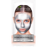 Bielenda Metallic Masks Silver Detox masca detoxifiere și curățare pentru ten gras și mixt 8 g