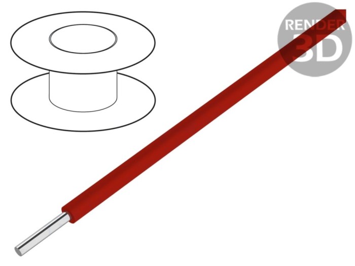Cablu HookUp Wire 22AWG PVC Roșu