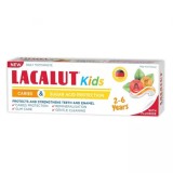 Pasta de dinti Lacalut Kids 2-6 ani, 55ml, Anticarie &amp; Zaharuri, Protectie fluor, Gust fructe