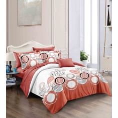 Lenjerie de pat pentru o persoana cu husa de perna dreptunghiulara, Abydos, bumbac mercerizat, multicolor