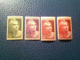 Serie Franta 1945 Marianna , format mare , 4 valori, Nestampilat