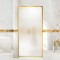 Paravan dus walk-in Aqua Roy Gold, model Frame auriu, sticla 8 mm mata, securizata anticalcar, 70x195 cm