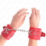 Kink Wrist Restraint-Mansete pentru &Icirc;ncheieturi Căptușite cu-Roșu