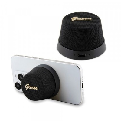 Boxa Portabila Bluetooth Guess Stand Magnetic Script Metal, 3W, Neagra foto