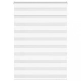 VidaXL Jaluzea tip zebra alb lățime țesătură 90,9 cm poliester