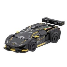 Set de Cuburi de Construcție Mașină de Curse Neagră cu Figurina, CMCLASS