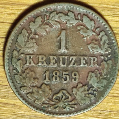 Germania state -Ducatul de Nassau raritate- 1 kreuzer 1859 -Adolf- f frumoasa !