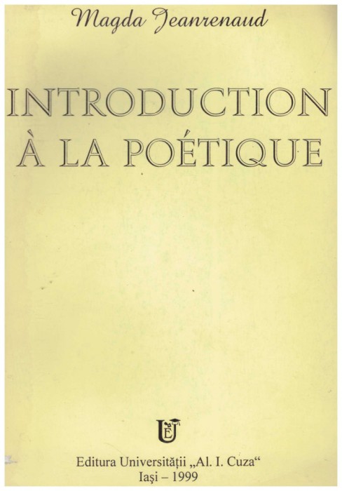 Magda Jeanrenaud - Introduction a la poetique - 129386