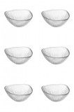 Set boluri, 6 piese, 310 ml, Sticla, Transparent