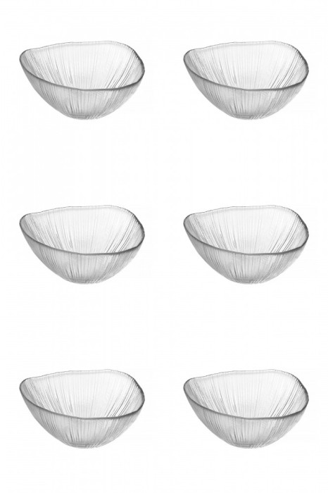 Set boluri, 6 piese, 310 ml, Sticla, Transparent