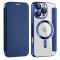 Husa MagSafe pentru Samsung Galaxy A17 5G, Techsuit, SmartMag Book, Albastra