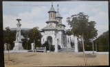 Carte postala, biserica din Azuga, perioada interbelica