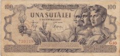 ROMANIA 100 LEI 5 DECEMBRIE 1947 VF foto